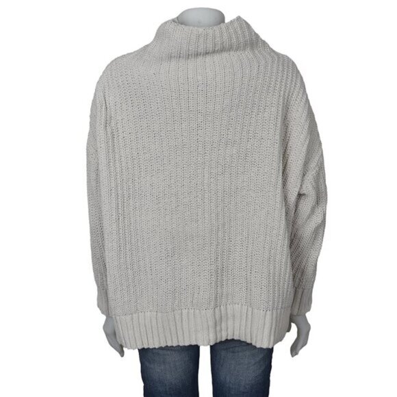 Aerie Chenille Oversized Turtleneck Sweater Cream Beige Size XS - Picture 6 of 12